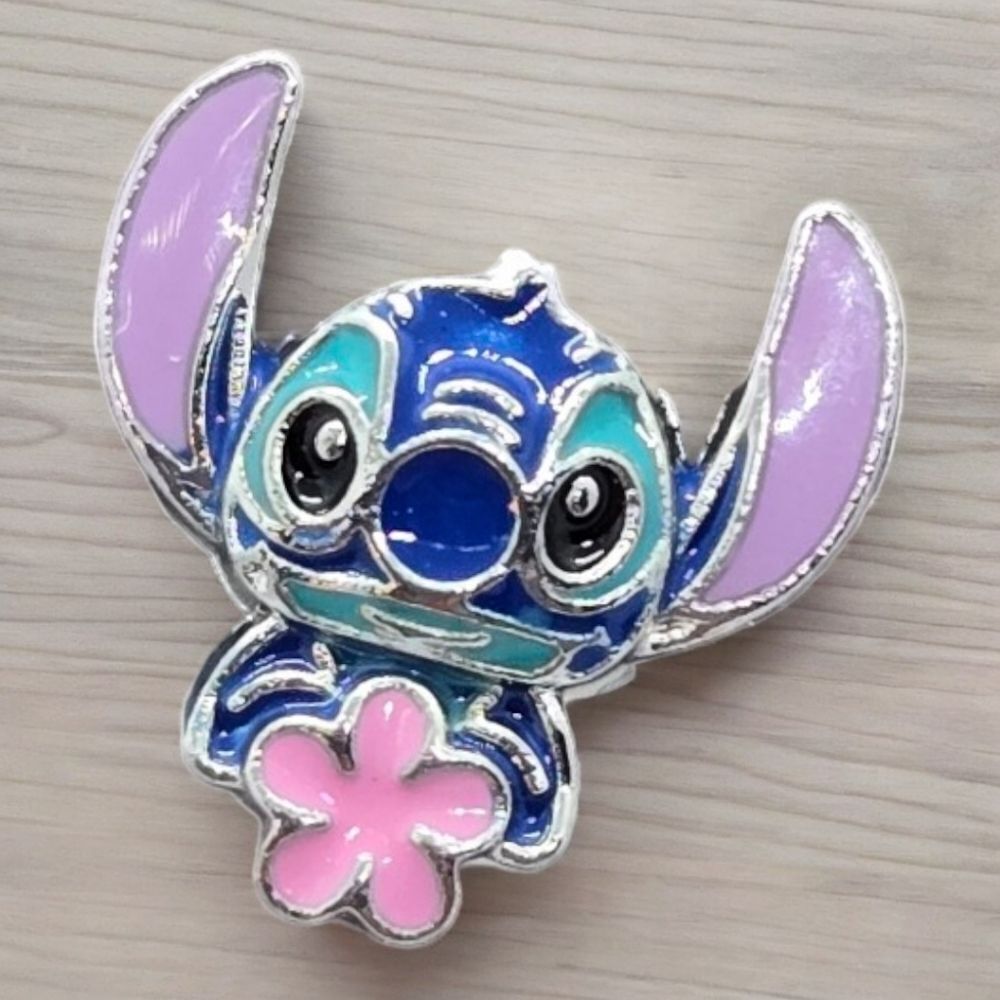 Stitch Flower Stud Earrings Disney Lilo & Stitch Tropical Silver Post Cute Gift - Picture 4 of 6
